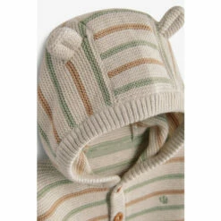 Fat Face FatFace Natural Stripe Hooded Bear Cardigan -FatFaceshop unnamed file 4786