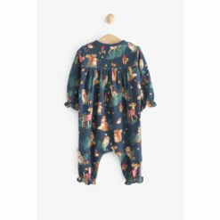Fat Face FatFace Baby Crew Woodland Print Frill Romper Teal Blue -FatFaceshop unnamed file 4838