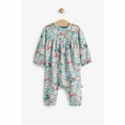 Fat Face FatFace Baby Crew Woodland Print Frill Romper Teal Blue -FatFaceshop unnamed file 4842