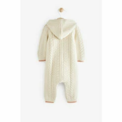 Fat Face FatFace Baby Crew Hooded Cream Knit Romper -FatFaceshop unnamed file 4857