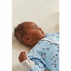 Fat Face FatFace Baby Crew Christmas Printed Animal Romper Blue -FatFaceshop unnamed file 4881