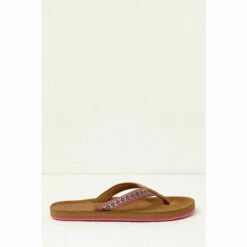 Fat Face FatFace Somerton Brown Suede Flip Flops
