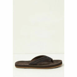 Fat Face FatFace Brown Burcott Suede Flip Flops