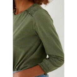 Fat Face FatFace Green Darcy Stripe Top -FatFaceshop unnamed file 49