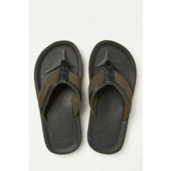 Fat Face FatFace Black Conwy Leather Flip Flops