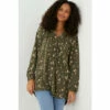 Fat Face FatFace Green Betty Floating Blossom Longline Top