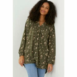 Fat Face FatFace Green Betty Floating Blossom Longline Top