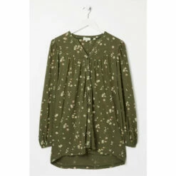 Fat Face FatFace Green Betty Floating Blossom Longline Top -FatFaceshop unnamed file 4949