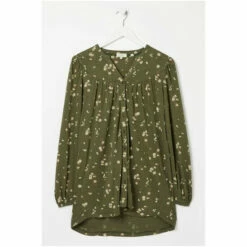 Fat Face FatFace Green Betty Floating Blossom Longline Top -FatFaceshop unnamed file 4950