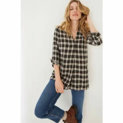 Fat Face FatFace Thandie Check Black Tunic