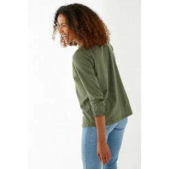 Fat Face FatFace Green Darcy Stripe Top -FatFaceshop unnamed file 50