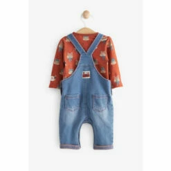 Fat Face FatFace Fox Print Denim Dungaree And Bodysuit Set 9 Fat Face FatFace Fox Print Denim Dungaree And Bodysuit Set -FatFaceshop unnamed file 5023