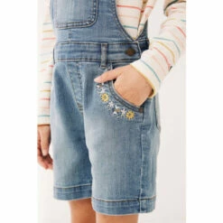 Fat Face Blue Embroidered Dungaree Shorts 4 Fat Face Blue Embroidered Dungaree Shorts -FatFaceshop unnamed file 5029