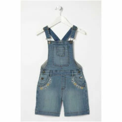 Fat Face Blue Embroidered Dungaree Shorts 6 Fat Face Blue Embroidered Dungaree Shorts -FatFaceshop unnamed file 5031