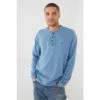 Fat Face Blue Jacquard Henley T-Shirt