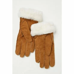 Fat Face FatFace Ellie Brown Suede Gloves