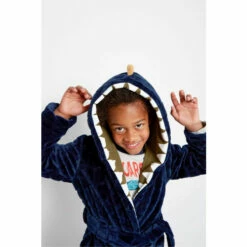 Fat Face FatFace Blue Danny Dino Robe -FatFaceshop unnamed file 5073