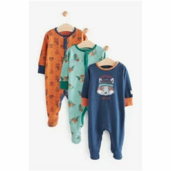 Fat Face FatFace Baby Crew 3pk Fox Sleepsuits -FatFaceshop unnamed file 5094