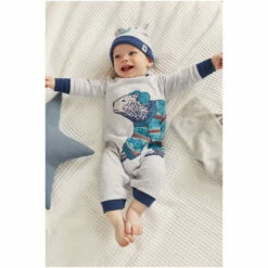 Fat Face FatFace Baby Crew Bear Romper Hat Set