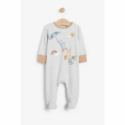 Fat Face FatFace Baby Crew Animal Printed Sleepsuits 3 Pack Ochre/cream -FatFaceshop unnamed file 5116