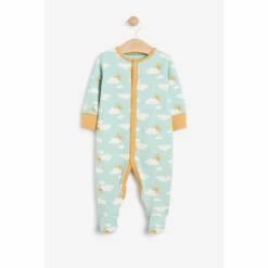Fat Face FatFace Baby Crew Animal Printed Sleepsuits 3 Pack Ochre/cream -FatFaceshop unnamed file 5117