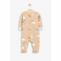 Fat Face FatFace Baby Crew Animal Printed Sleepsuits 3 Pack Ochre/cream -FatFaceshop unnamed file 5118
