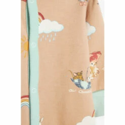 Fat Face FatFace Baby Crew Animal Printed Sleepsuits 3 Pack Ochre/cream -FatFaceshop unnamed file 5119