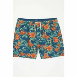 Fat Face FatFace Blue Trevose Tropical Print Swimmers Shorts -FatFaceshop unnamed file 5150