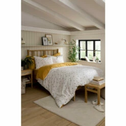Fat Face FatFace Mustard Yellow Super King Bee Print Bedding Set