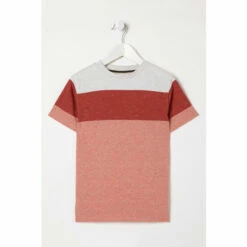 Fat Face FatFace Boys Red Mini Me Colourblock T-Shirt -FatFaceshop unnamed file 518