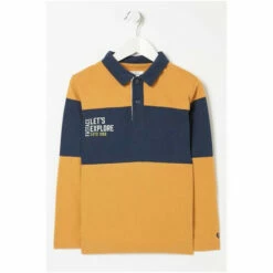 Fat Face FatFace Yellow Panel Rugby Top -FatFaceshop unnamed file 5181
