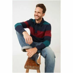 Fat Face FatFace Blue Cut And Sew Rugby Top