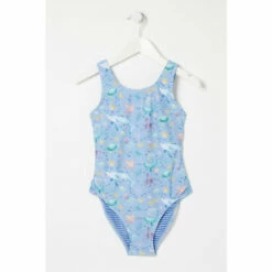 Fat Face FatFace Girls Blue Under The Sea Swimsuit
