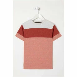 Fat Face FatFace Boys Red Mini Me Colourblock T-Shirt -FatFaceshop unnamed file 519