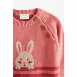 Fat Face FatFace Pink Knit Bunny Jumper And Leggings Set -FatFaceshop unnamed file 5273
