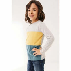 Fat Face FatFace Grey Colour Block T-Shirt