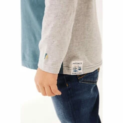 Fat Face FatFace Grey Colour Block T-Shirt -FatFaceshop unnamed file 531