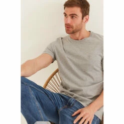 Fat Face FatFace Grey Lulworth Crew T-Shirt -FatFaceshop unnamed file 537