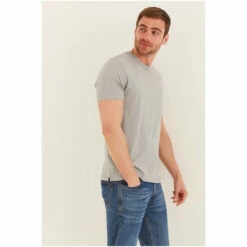 Fat Face FatFace Grey Lulworth Crew T-Shirt -FatFaceshop unnamed file 539