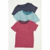 Fat Face FatFace Red Short Sleeve T-Shirts 3 Pack