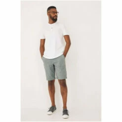 Fat Face FatFace Slub Henley White T-Shirt -FatFaceshop unnamed file 552