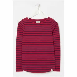 Fat Face FatFace Red Organic Cotton Breton T-Shirt -FatFaceshop unnamed file 557