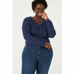 Fat Face FatFace Blue Helen Wave Dot Top