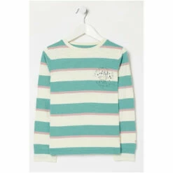 Fat Face Green Block Stripe T-Shirt -FatFaceshop unnamed file 572