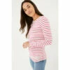 Fat Face FatFace Pink Organic Cotton Breton T-Shirt