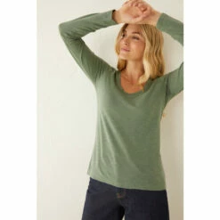 Fat Face FatFace Green Kelly Scoop Organic T-Shirt