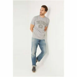 Fat Face FatFace Grey Time To Ride Graphic T-Shirt -FatFaceshop unnamed file 596