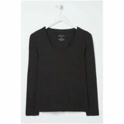 Fat Face FatFace Kelly Organic Black Cotton Top -FatFaceshop unnamed file 607