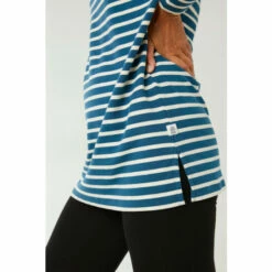 Fat Face FatFace Green Leena Stripe Longline T-Shirt -FatFaceshop unnamed file 64