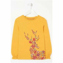Fat Face FatFace Yellow Deer Floral T-Shirt -FatFaceshop unnamed file 668